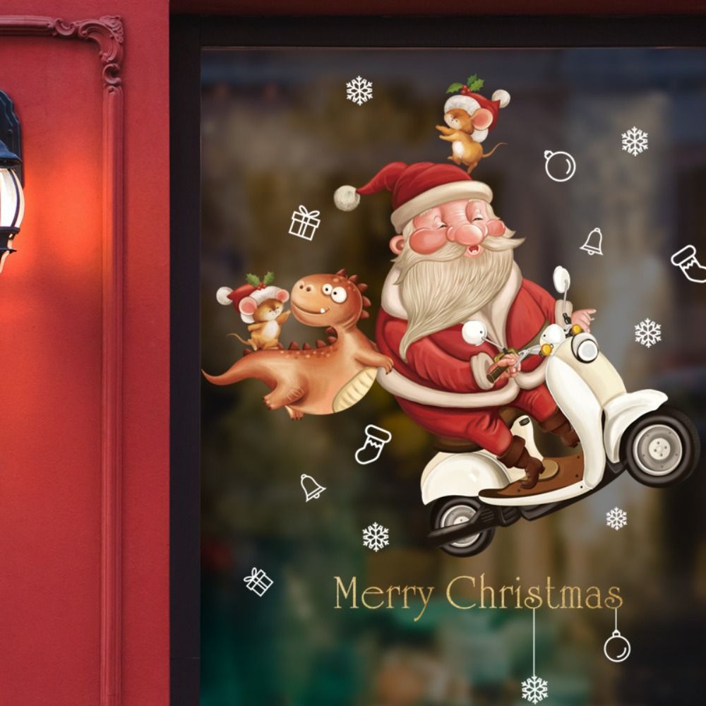 Snowflake Window Decal - Funny PVC Christmas Window Glass Stickers