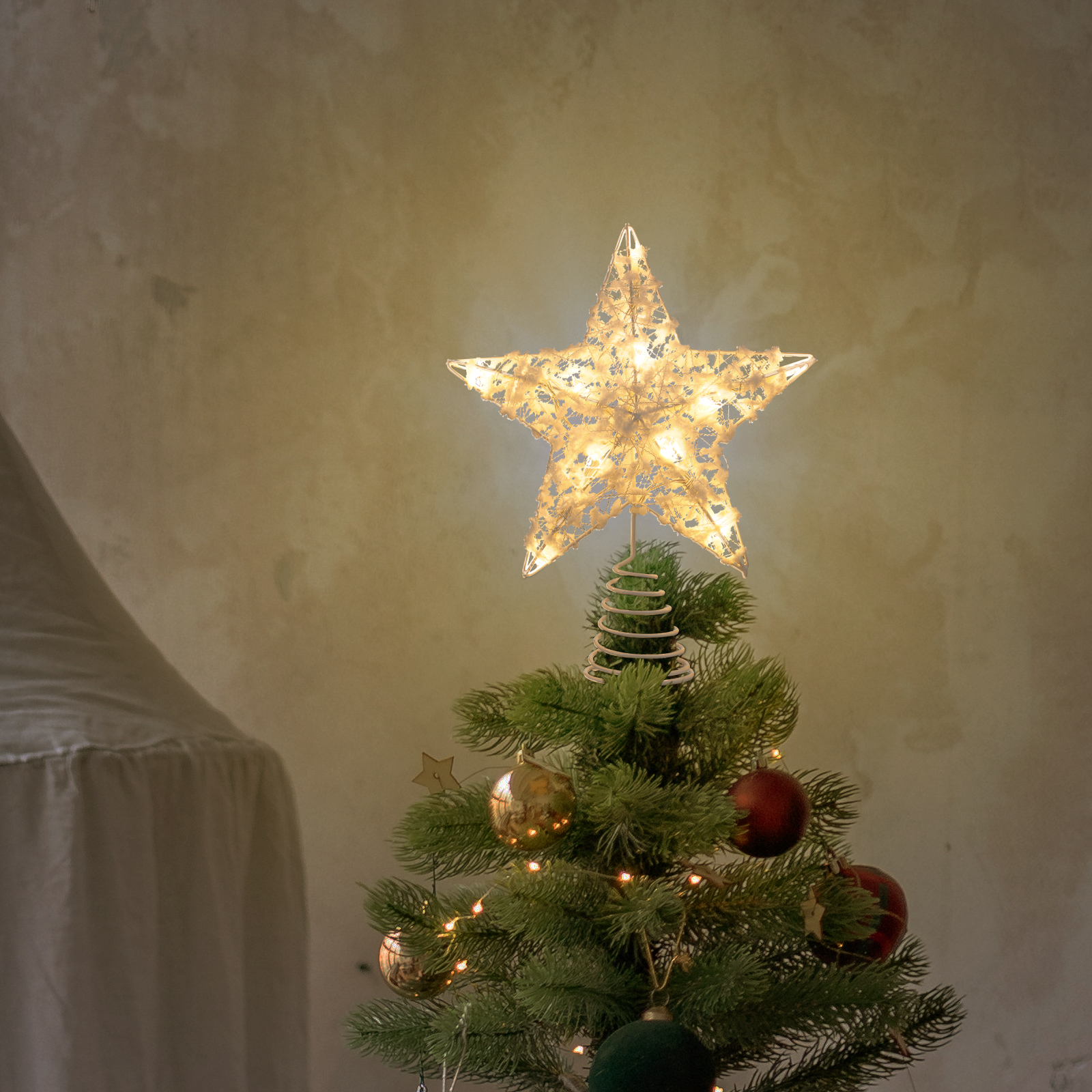 1Pcs Christmas Tree Star Lamp  - огляд і ціна Star Tree Topper