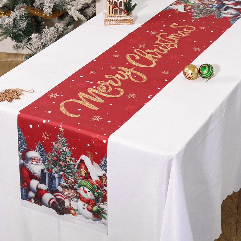 Christmas Santa Snowman Table  - огляд і ціна Christmas Table Runner