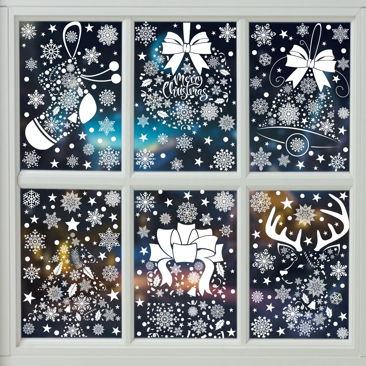 Christmas Wall Sticker Snowfla - огляд і ціна Snowflake Window Decal