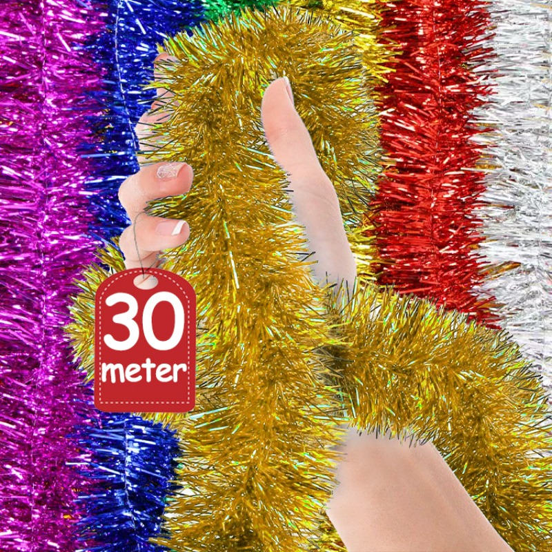 1.5/30M Long Bold Thicked Stri - огляд і ціна Tinsel Garland Decoration