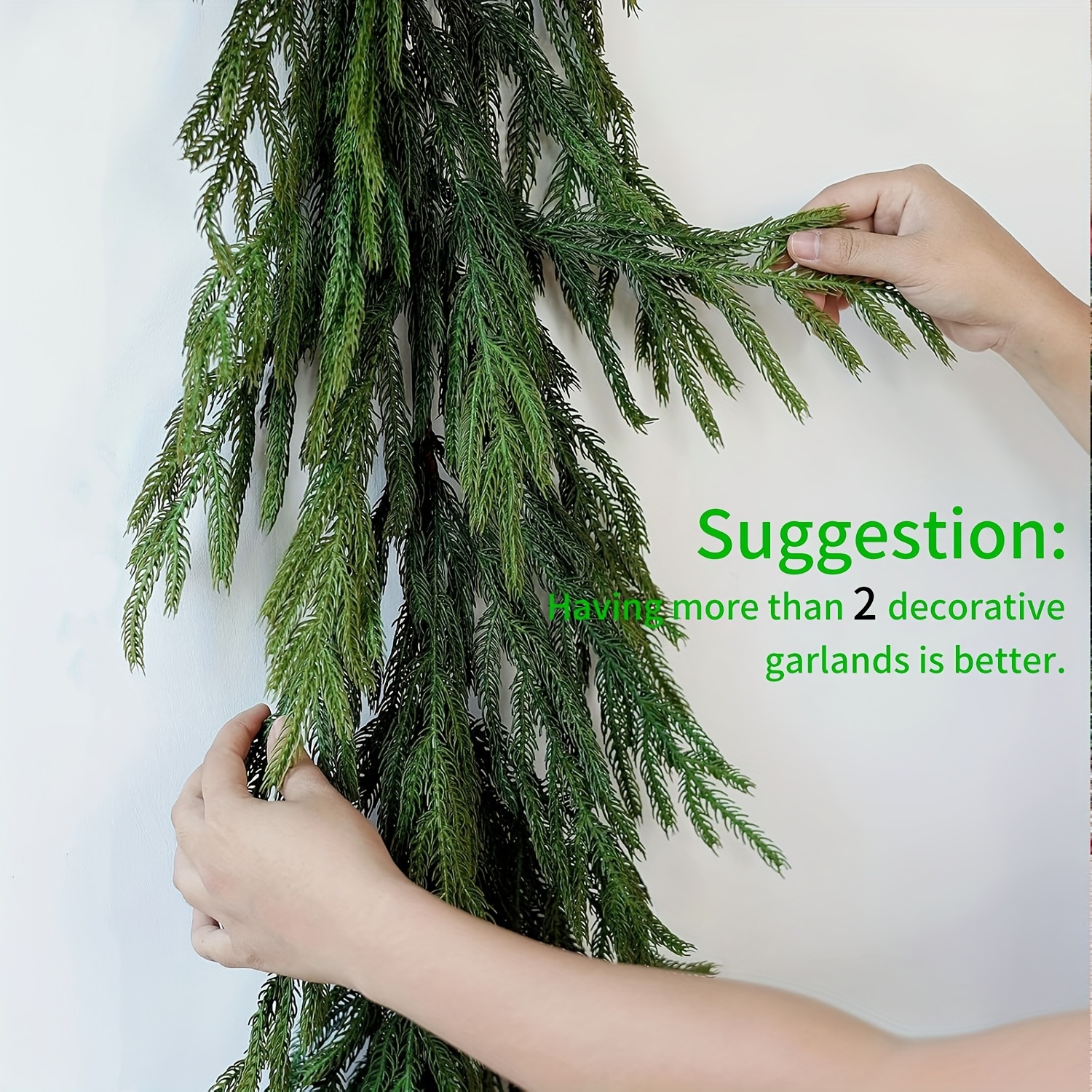 1pc Artificial Norfolk Pine Ch - огляд і ціна Christmas Wreath Fake