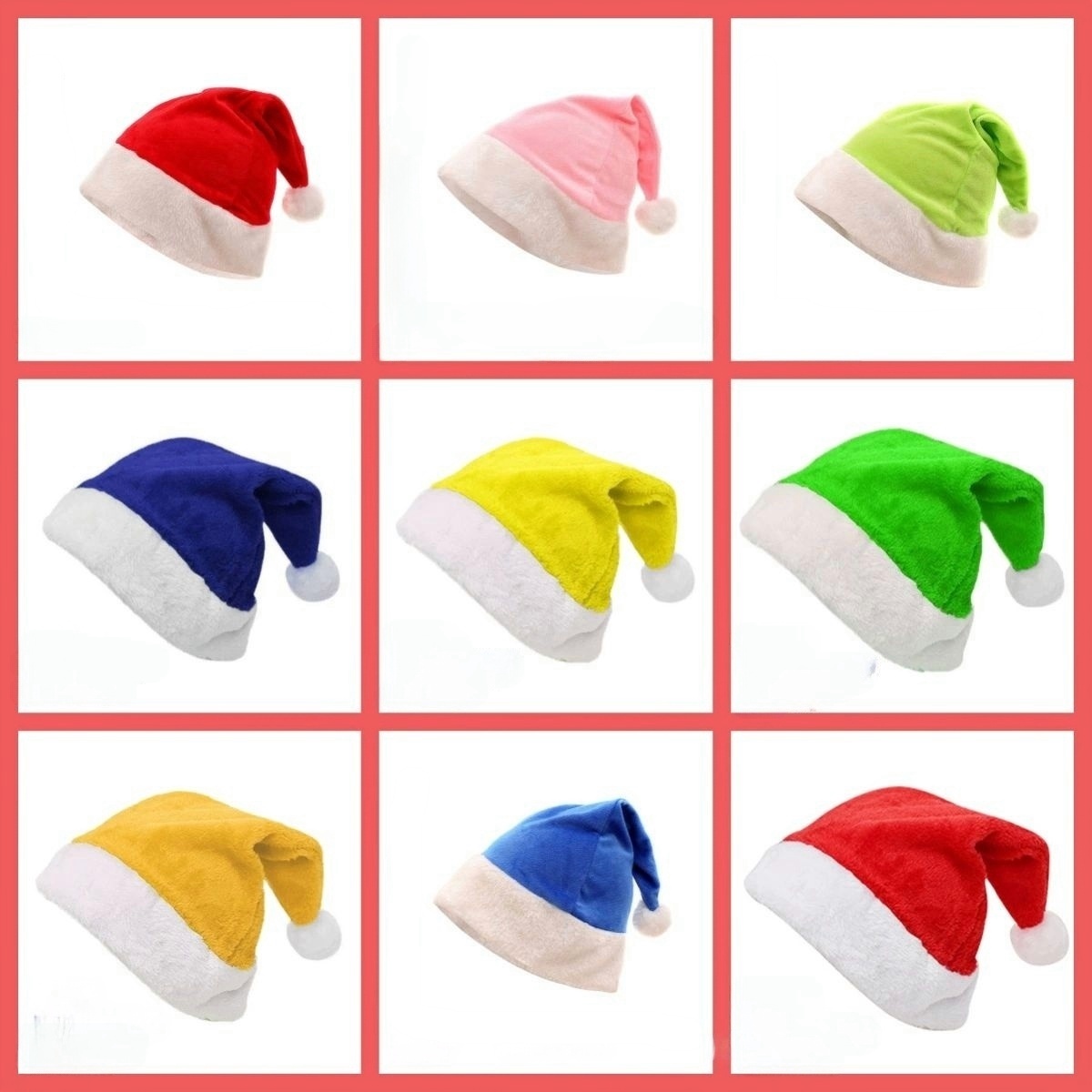 50pcs Christmas Plush Velvet H - огляд і ціна Santa Hat Plush