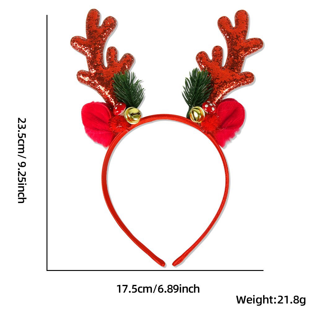 1/2pcs Christmas Glitter Deer  - огляд і ціна Reindeer Antlers Headband