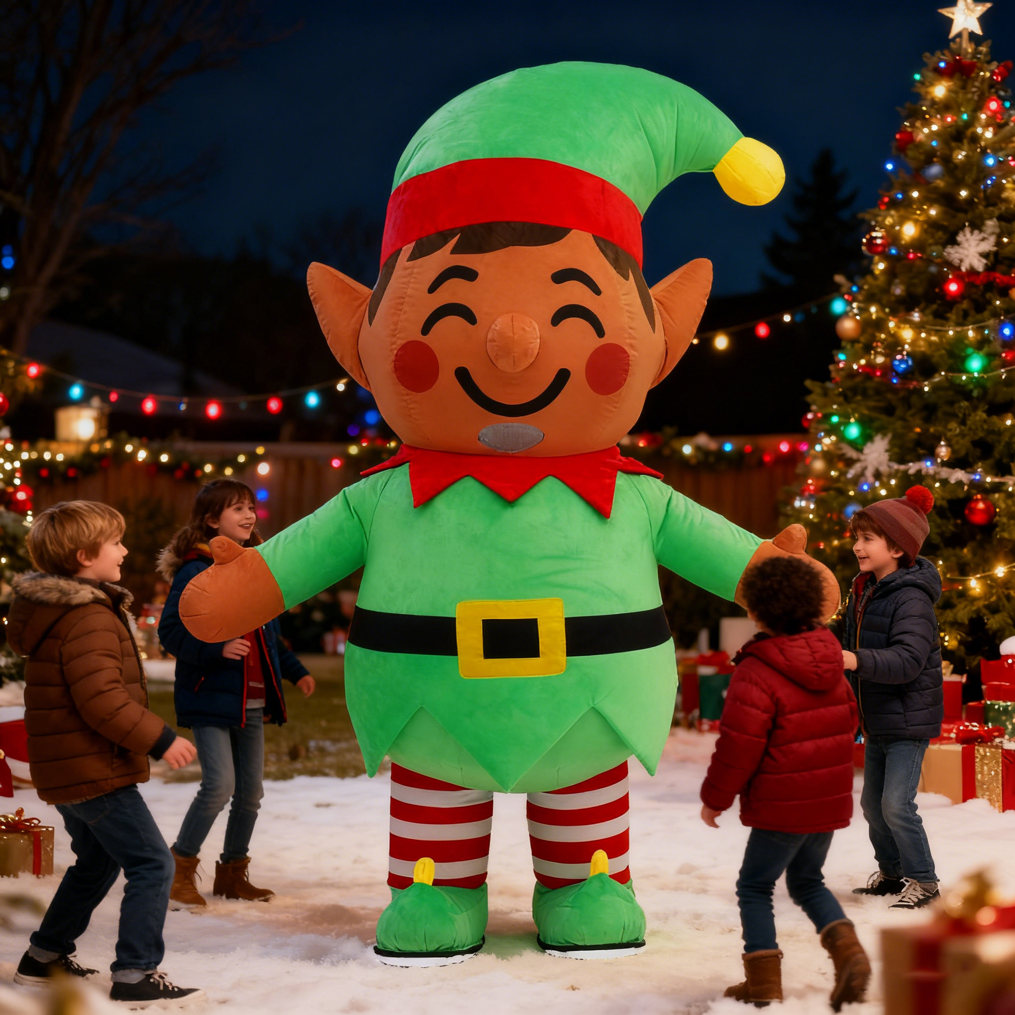 Inflatable Christmas Elf Plush - огляд і ціна Elf Costume Christmas