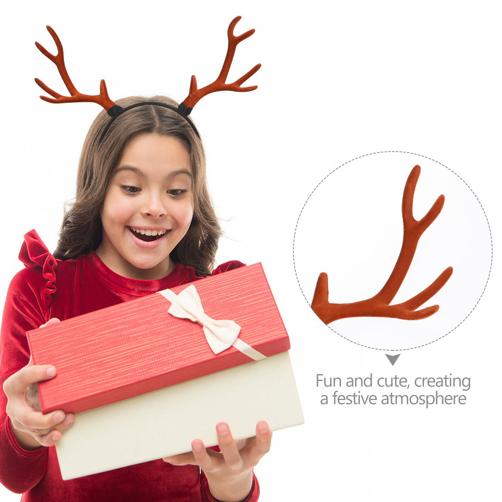 1pc Lovely Christmas Antler Ha - огляд і ціна Reindeer Antlers Headband