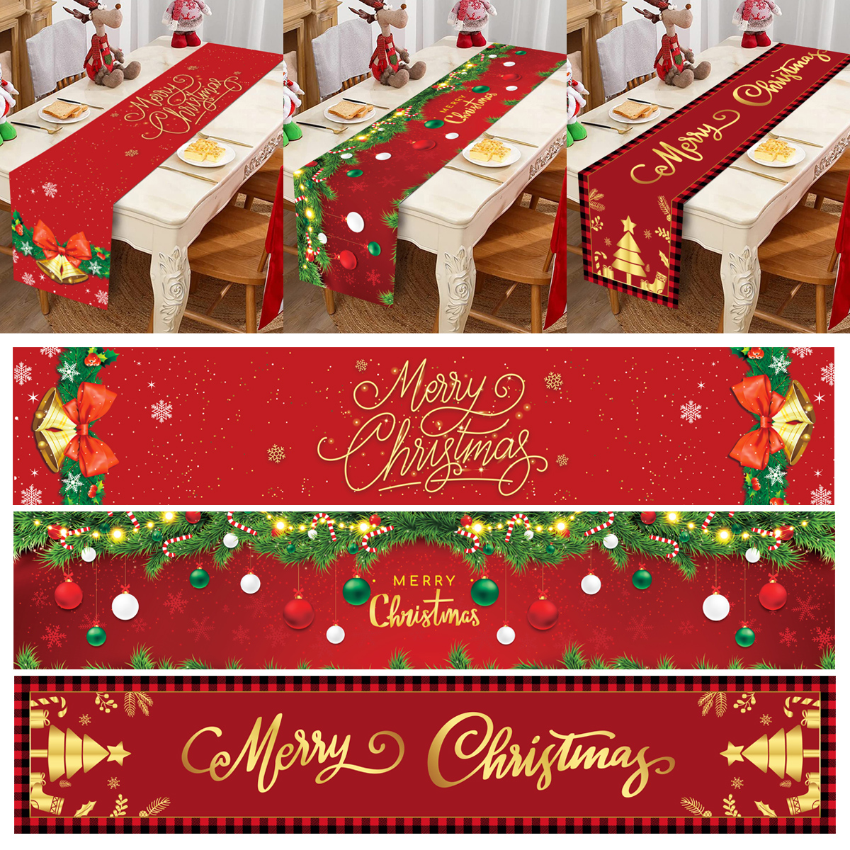 Christmas Table Runner Merry C - огляд і ціна Christmas Table Runner