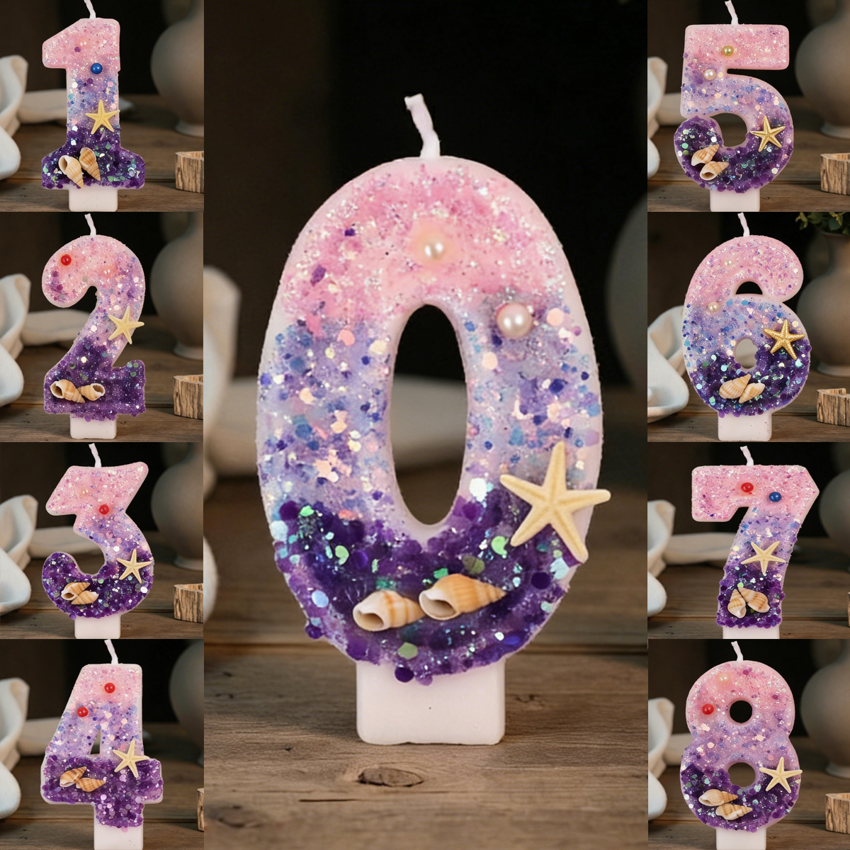 Three Color Gradient Mermaid 0 - огляд і ціна Holiday Candle Set