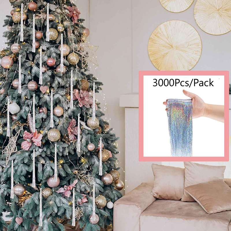 3000 Strands Icicles Iridescen - огляд і ціна Tinsel Garland Decoration