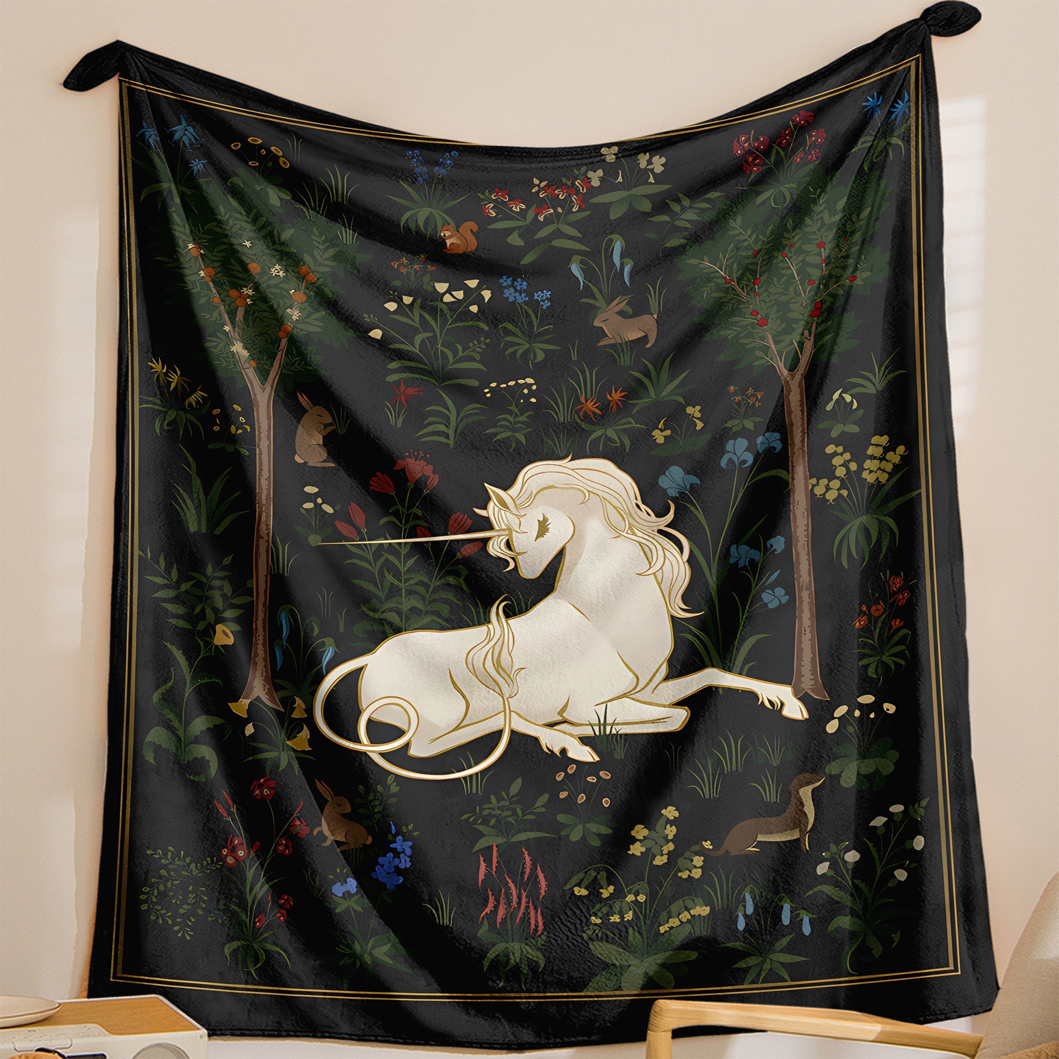 1pc Magical Unicorn Forest Thr - огляд і ціна Christmas Throw Blanket