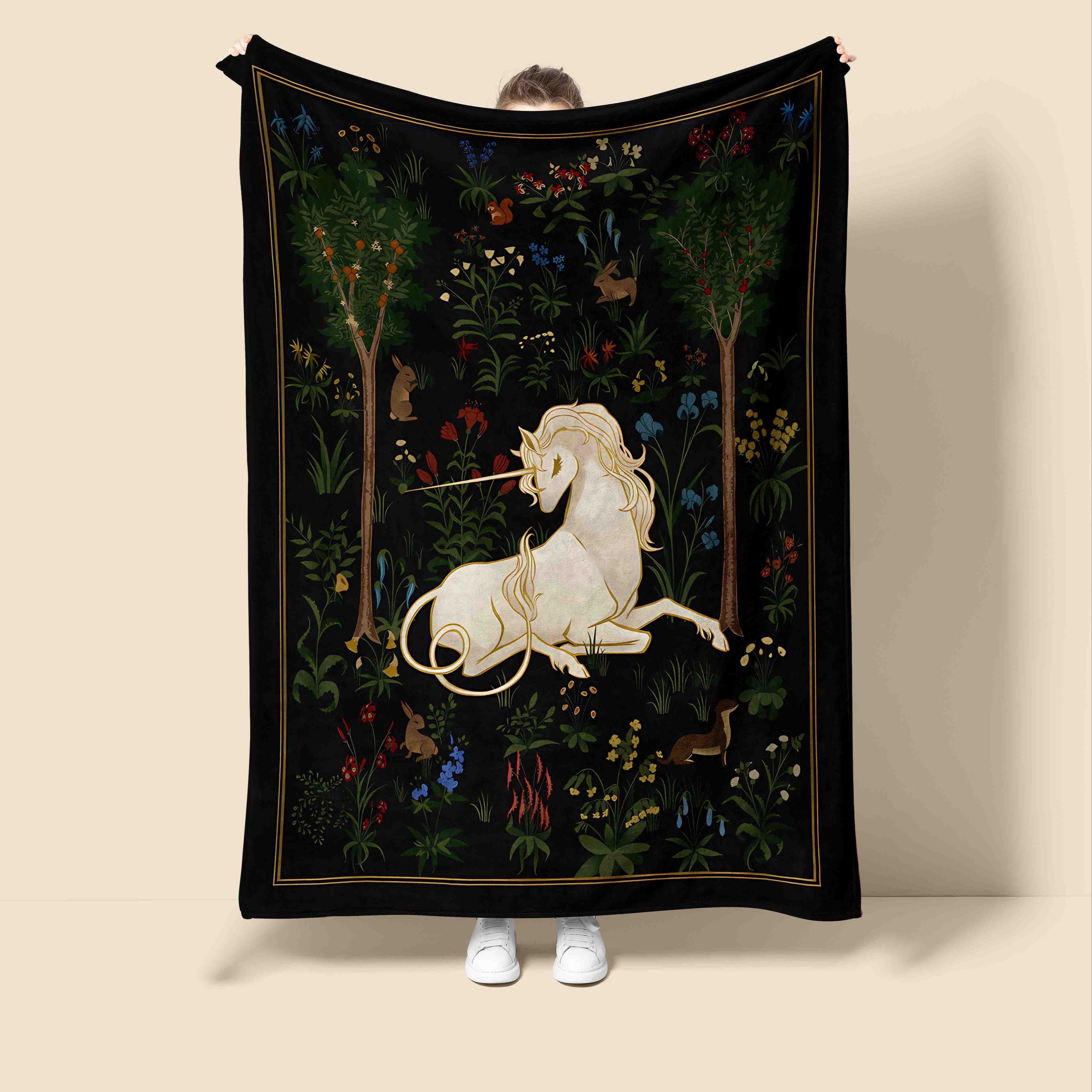 1pc Magical Unicorn Forest Thr - огляд і ціна Christmas Throw Blanket