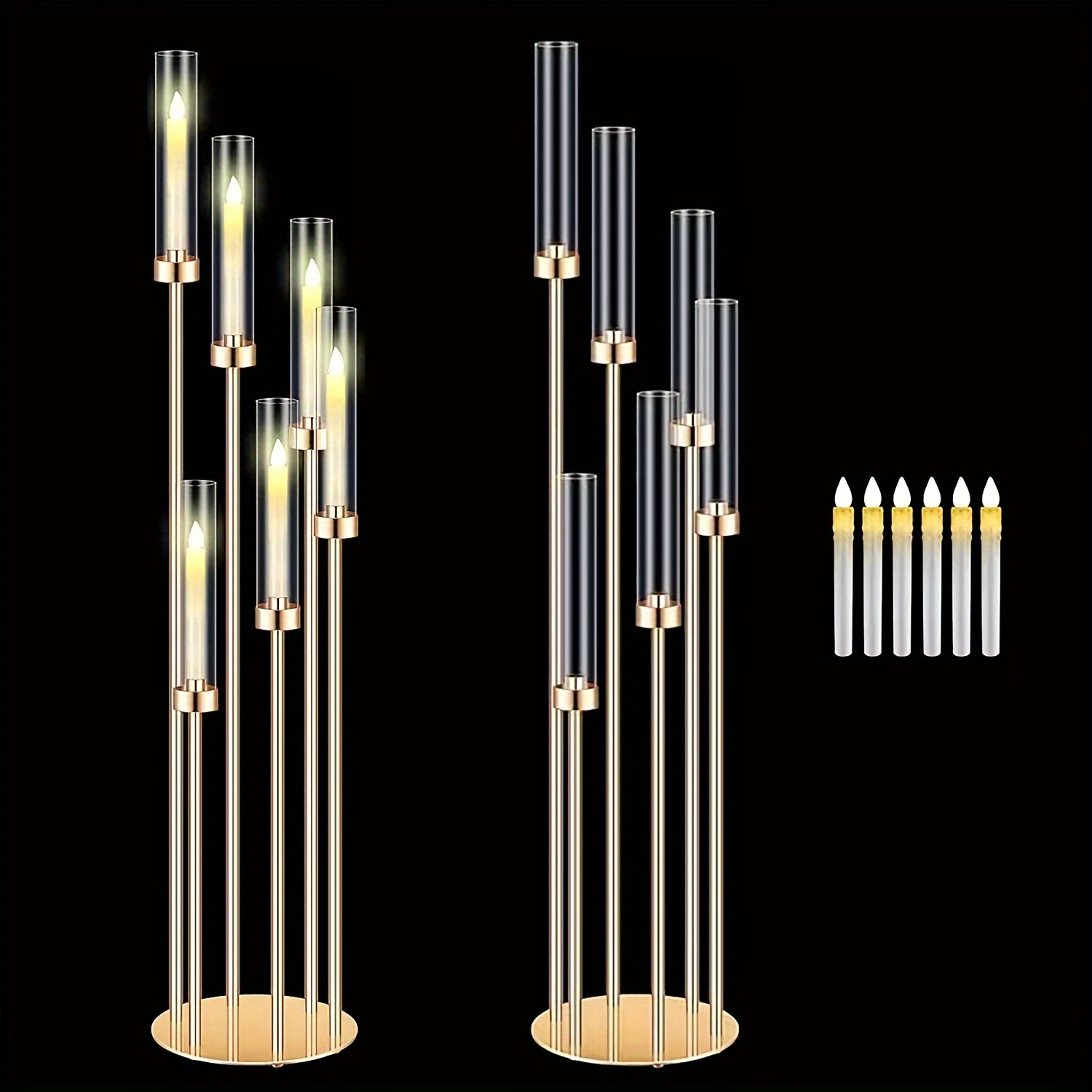2 Sets Floor Candelabra 6 Arms - огляд і ціна Holiday Candle Set