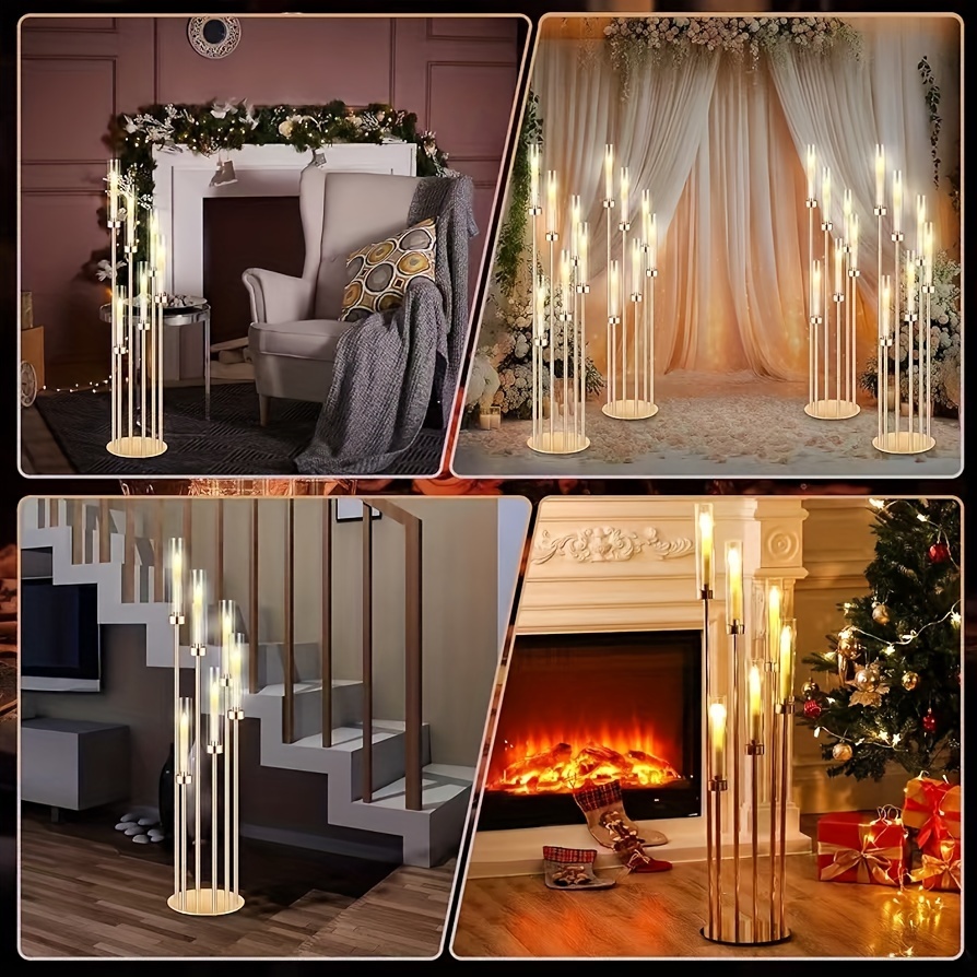 2 Sets Floor Candelabra 6 Arms - огляд і ціна Holiday Candle Set