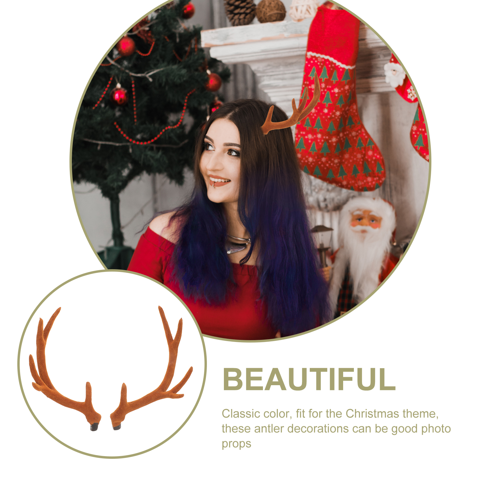 17CM Brown Reindeer Antlers Si - огляд і ціна Reindeer Antlers Headband