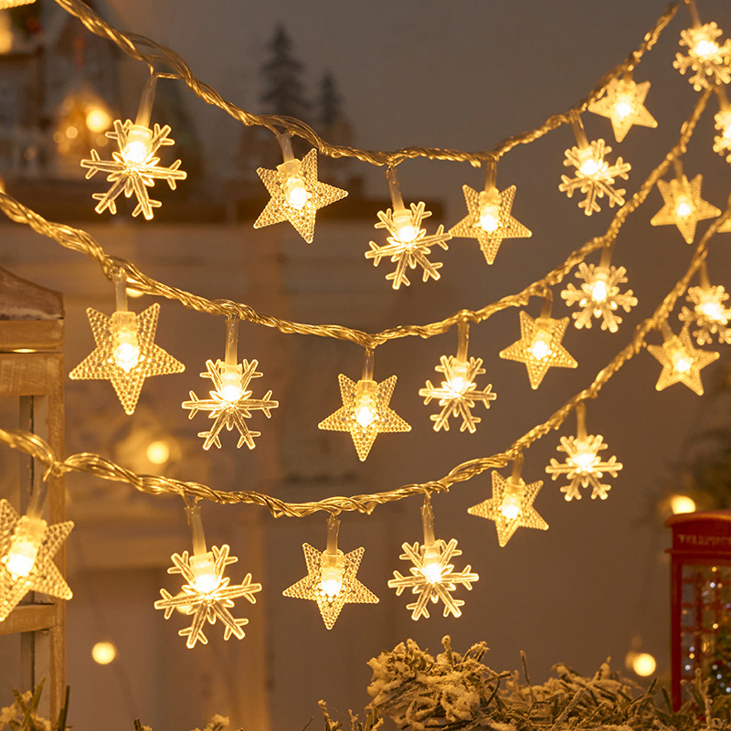 1.5M/3M Snowflake star LED Str - огляд і ціна Led Fairy String Lights