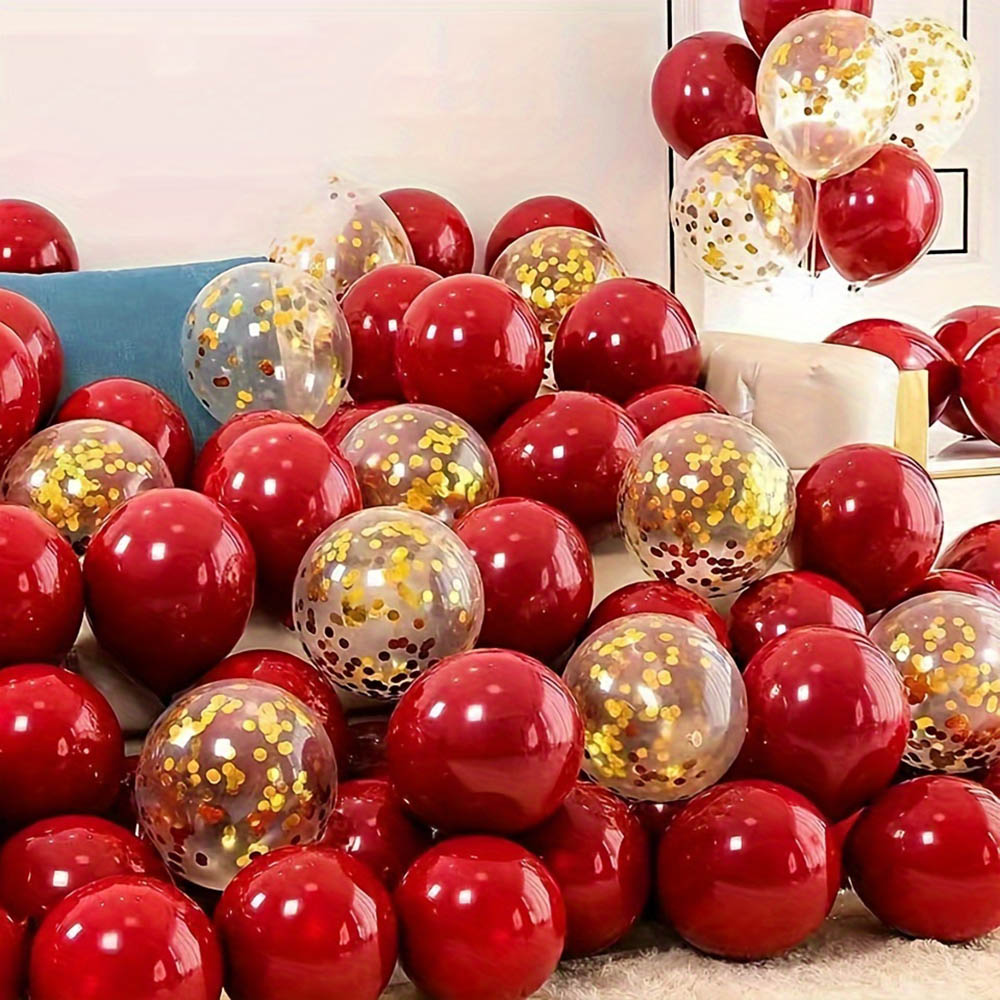 50pcs/pack Red Gold Balloon Ar - огляд і ціна Tinsel Garland Decoration