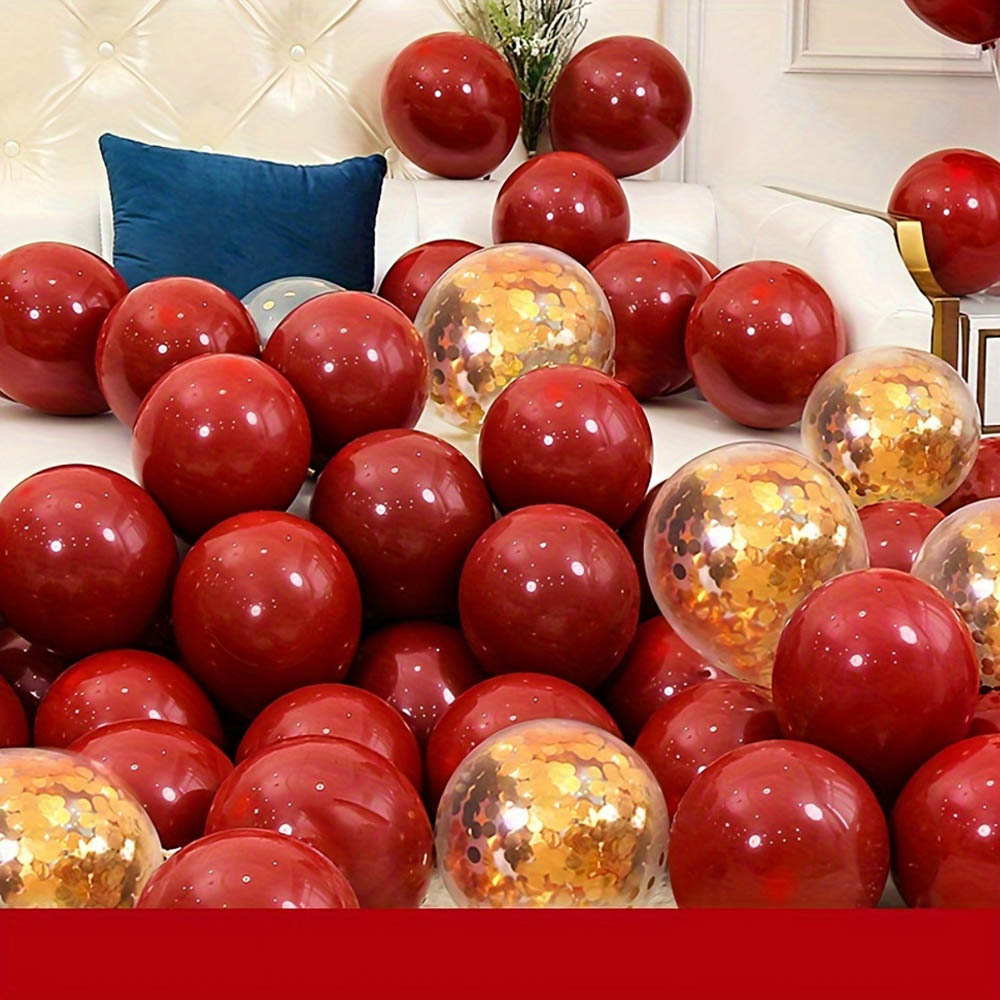 50pcs/pack Red Gold Balloon Ar - огляд і ціна Tinsel Garland Decoration