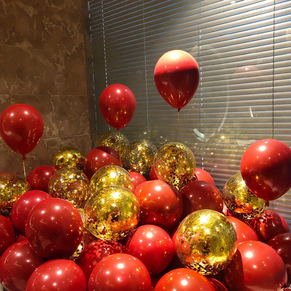 50pcs/pack Red Gold Balloon Ar - огляд і ціна Tinsel Garland Decoration