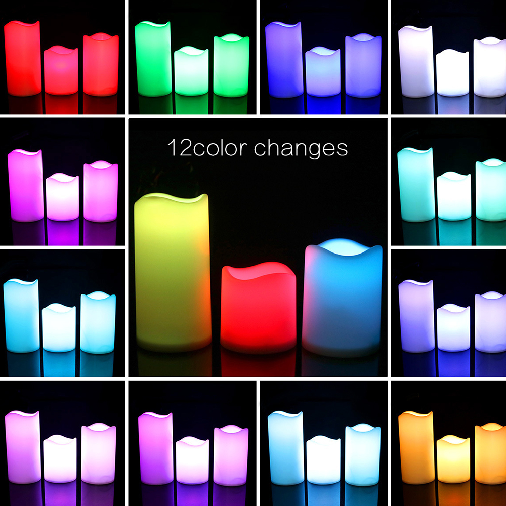 3pcs/ set LED Flameless Flicke - огляд і ціна Holiday Candle Set