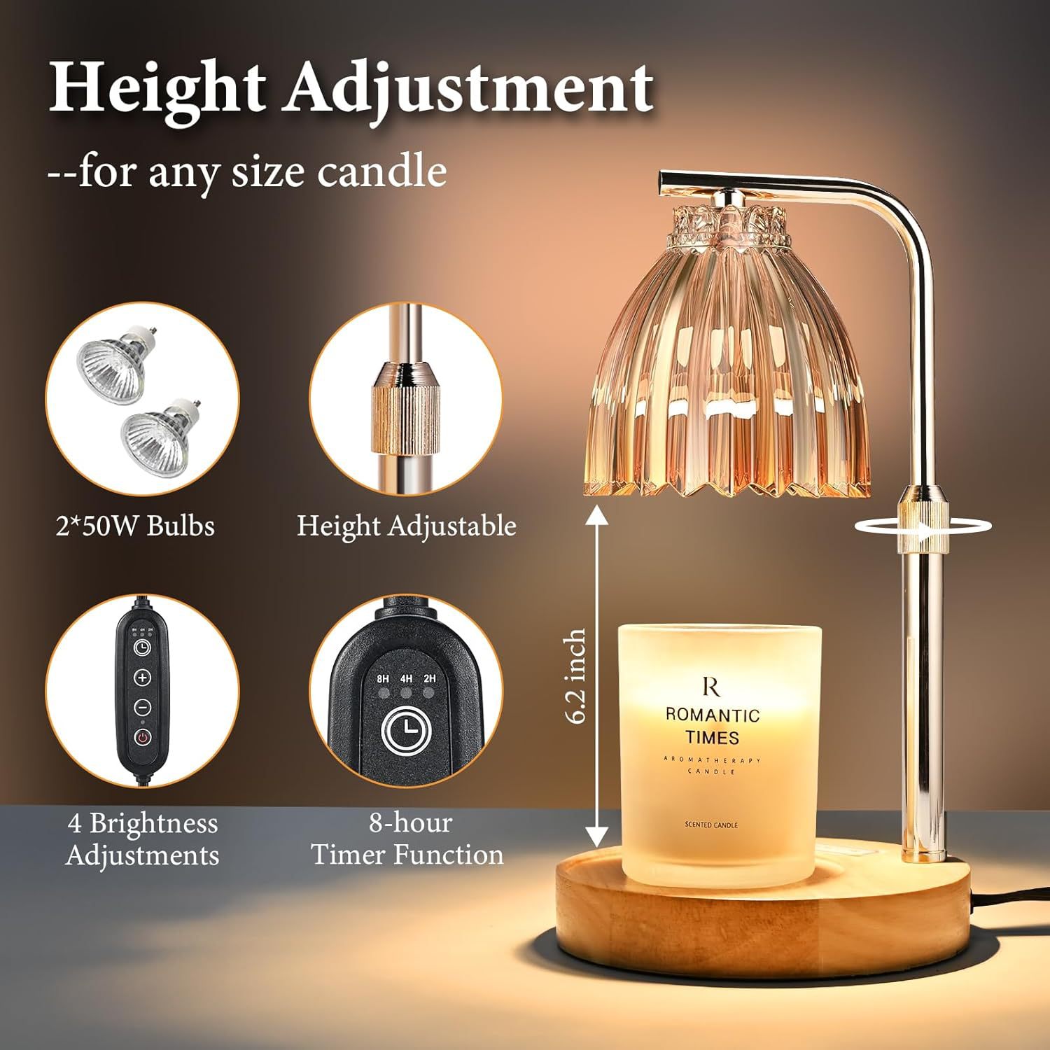 Adjustable Height Aromatherapy - огляд і ціна Holiday Candle Set