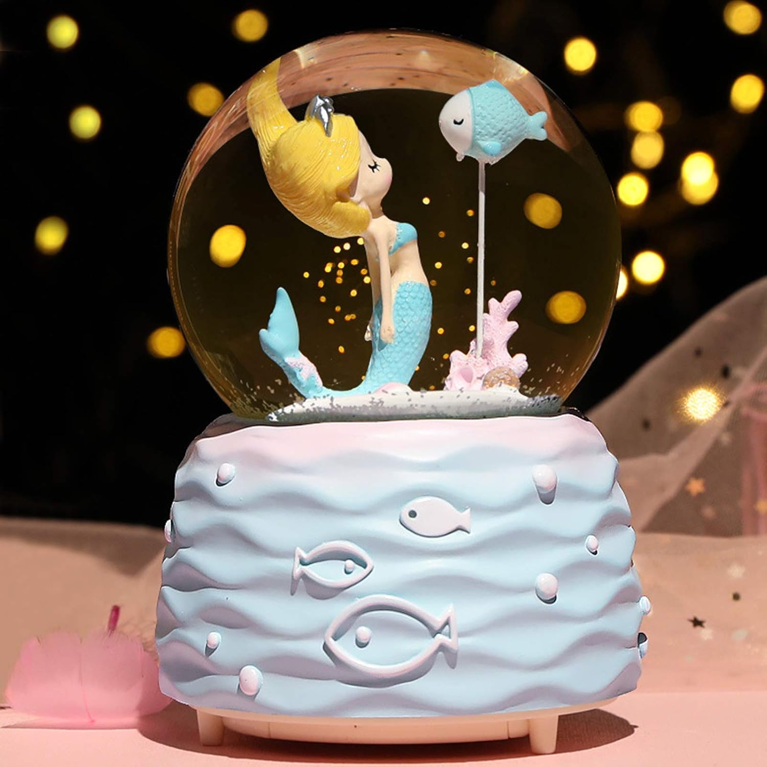 Mermaid Snow Globe Music Box w - огляд і ціна Snow Globe Musical