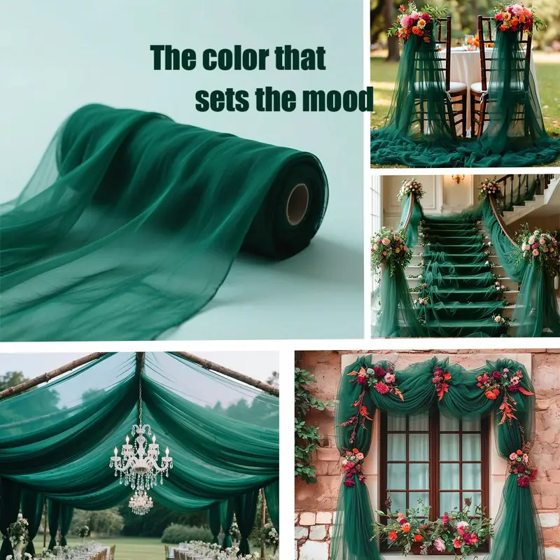 DIY Decor Dark Green Backdrop  - огляд і ціна Christmas Table Runner