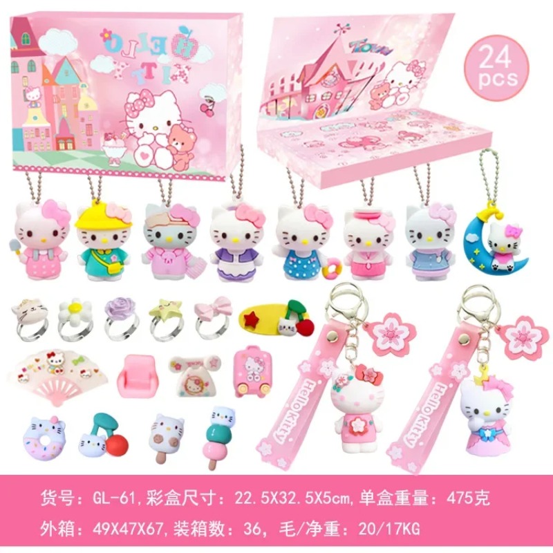 24pcs Cartoon Sanrios Anime He - огляд і ціна Advent Calendar Gift