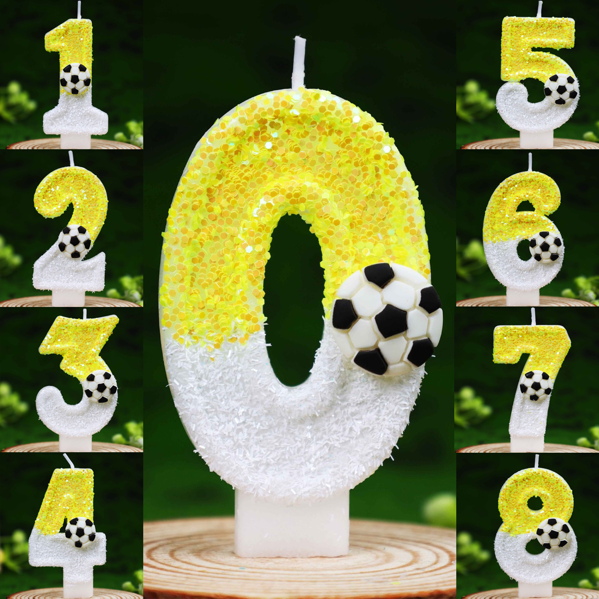 Yellow White Sequins Sports Fo - огляд і ціна Holiday Candle Set