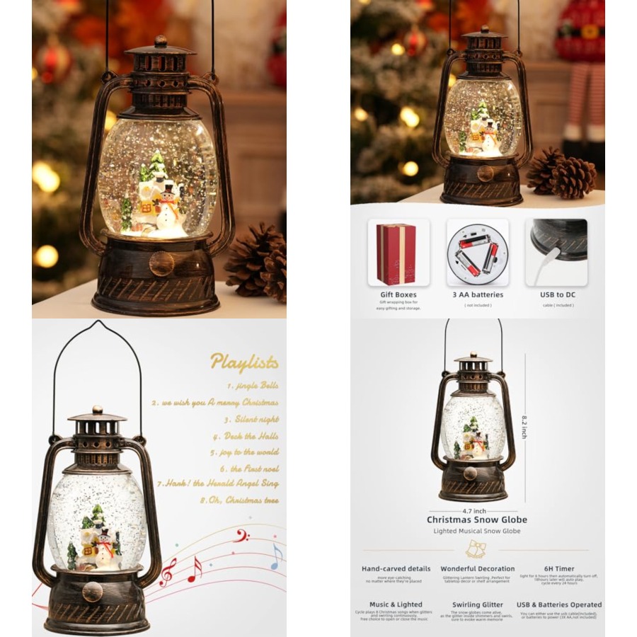 Christmas Decorations Snow Glo - огляд і ціна Snow Globe Musical
