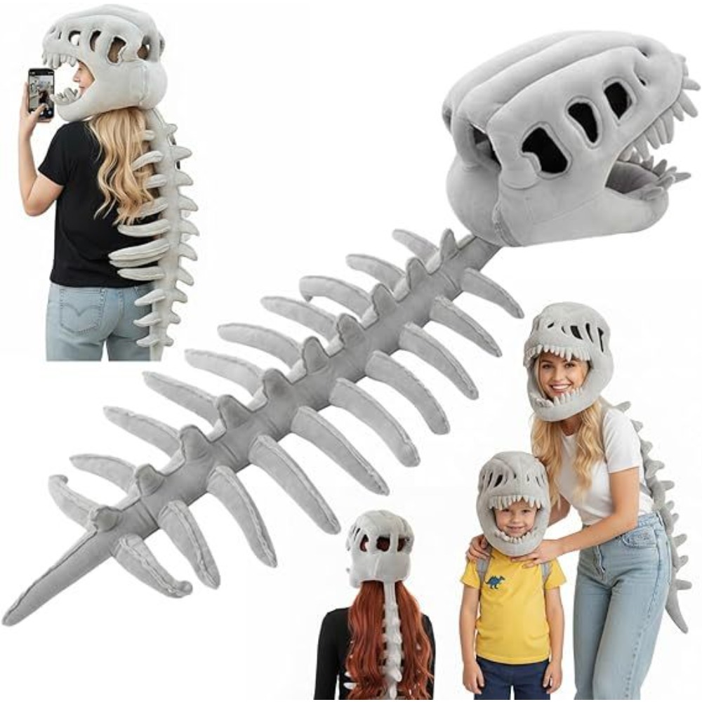 An interesting dinosaur skull  - огляд і ціна Santa Hat Plush