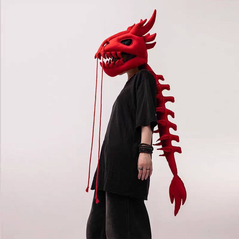 An interesting dinosaur skull  - огляд і ціна Santa Hat Plush
