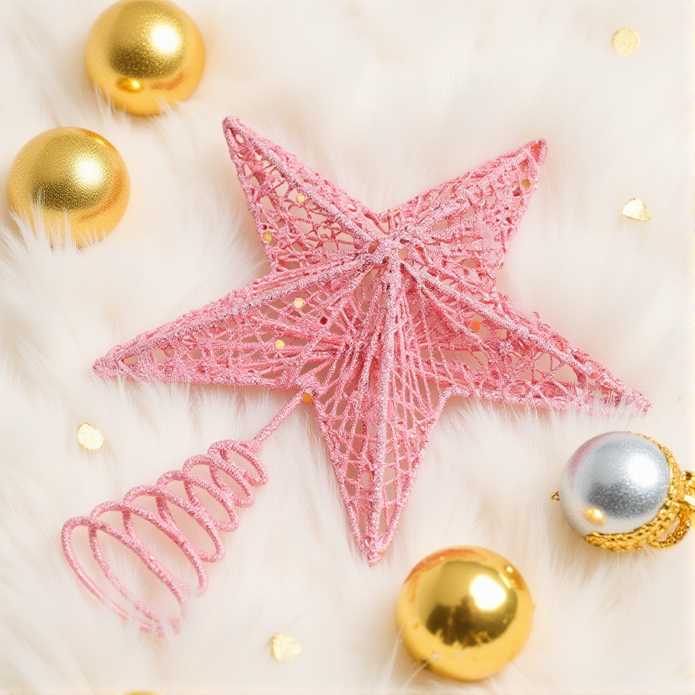 Christmas Pink Pentagon Top St - огляд і ціна Star Tree Topper