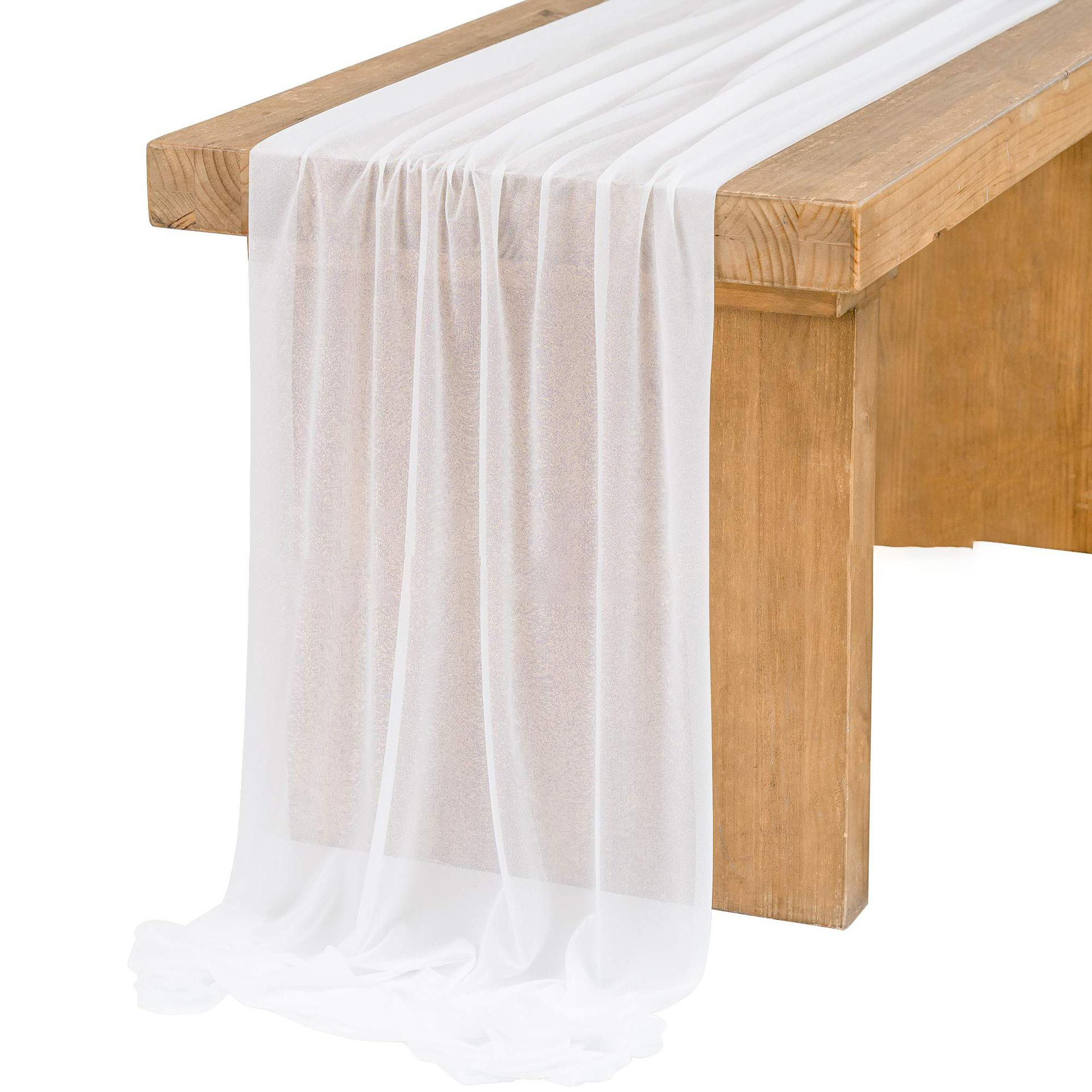 Chiffon White Table Runner Tab - огляд і ціна Christmas Table Runner