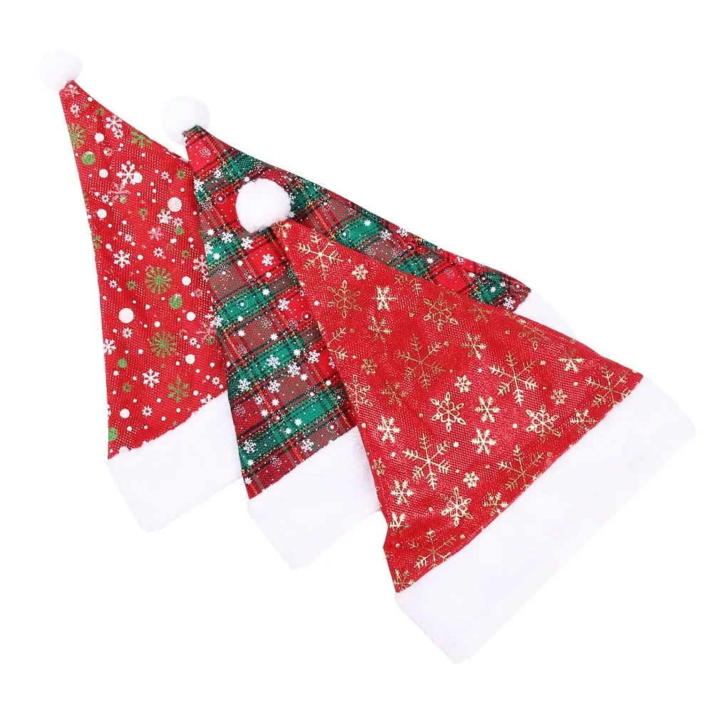 Thick Christmas Hat Red Checke - огляд і ціна Santa Hat Plush
