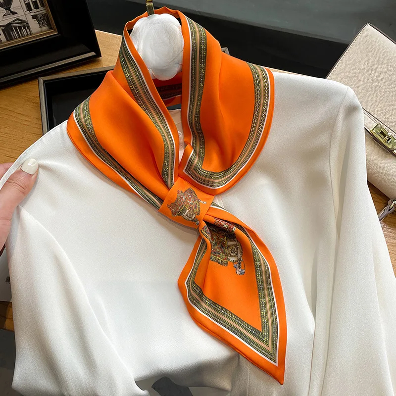 Retro Print Skinny Silk Scarfs - огляд і ціна Ribbon Bow Gift