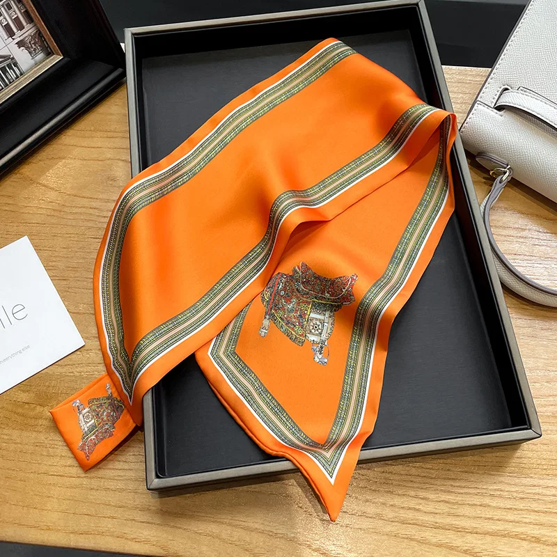 Retro Print Skinny Silk Scarfs - огляд і ціна Ribbon Bow Gift