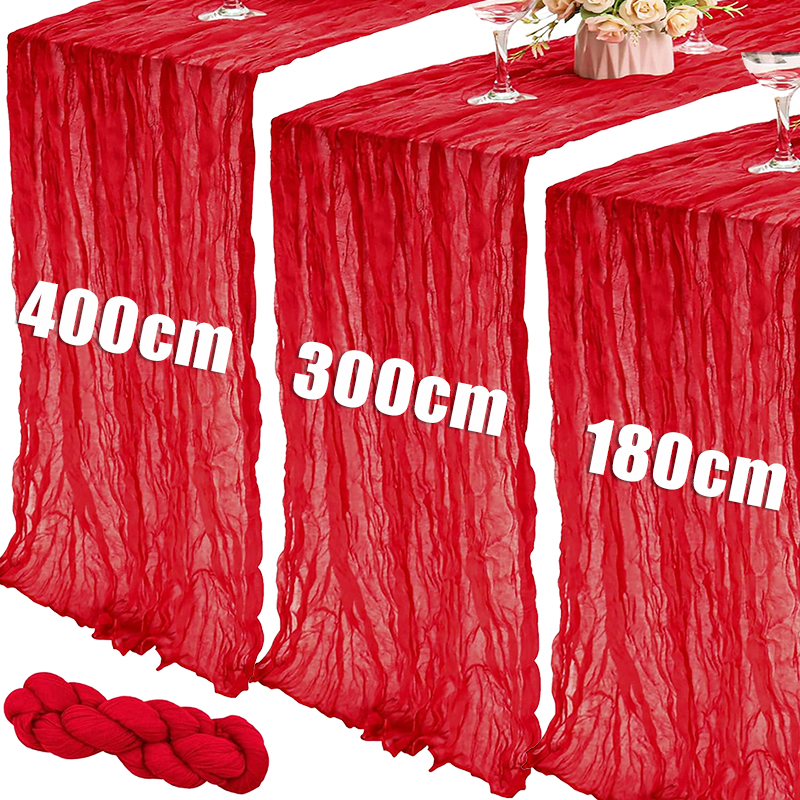 1.8/3/4M Long Red Table Runner - огляд і ціна Christmas Table Runner
