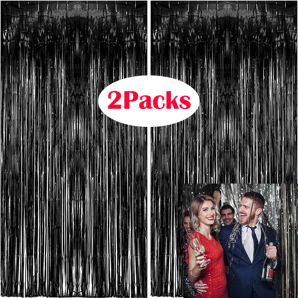 2Packs Black Metallic Tinsel F - огляд і ціна Tinsel Garland Decoration