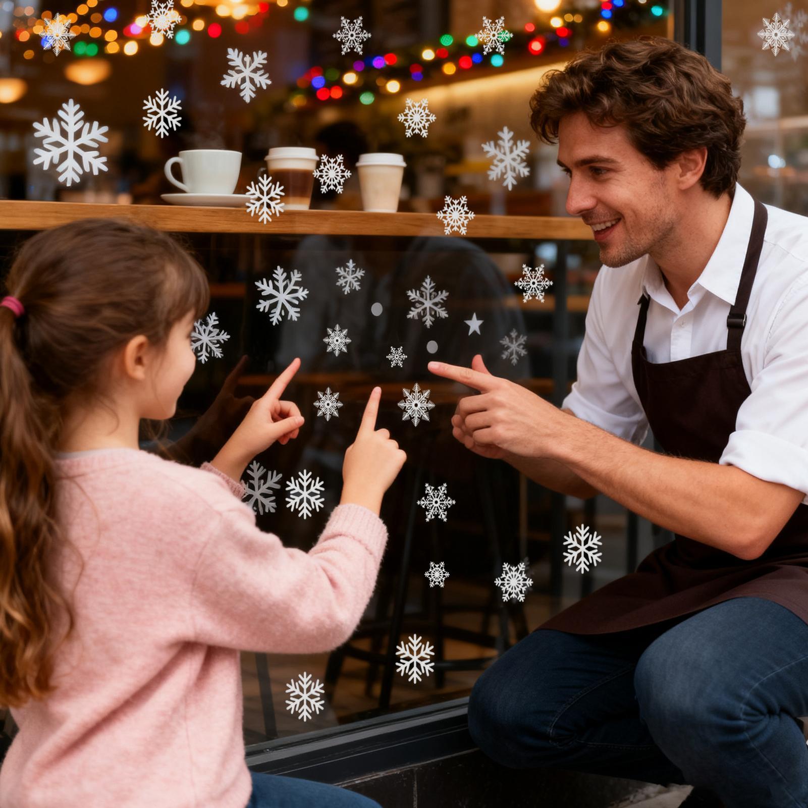 Snowflake Window Clings Static - огляд і ціна Snowflake Window Decal