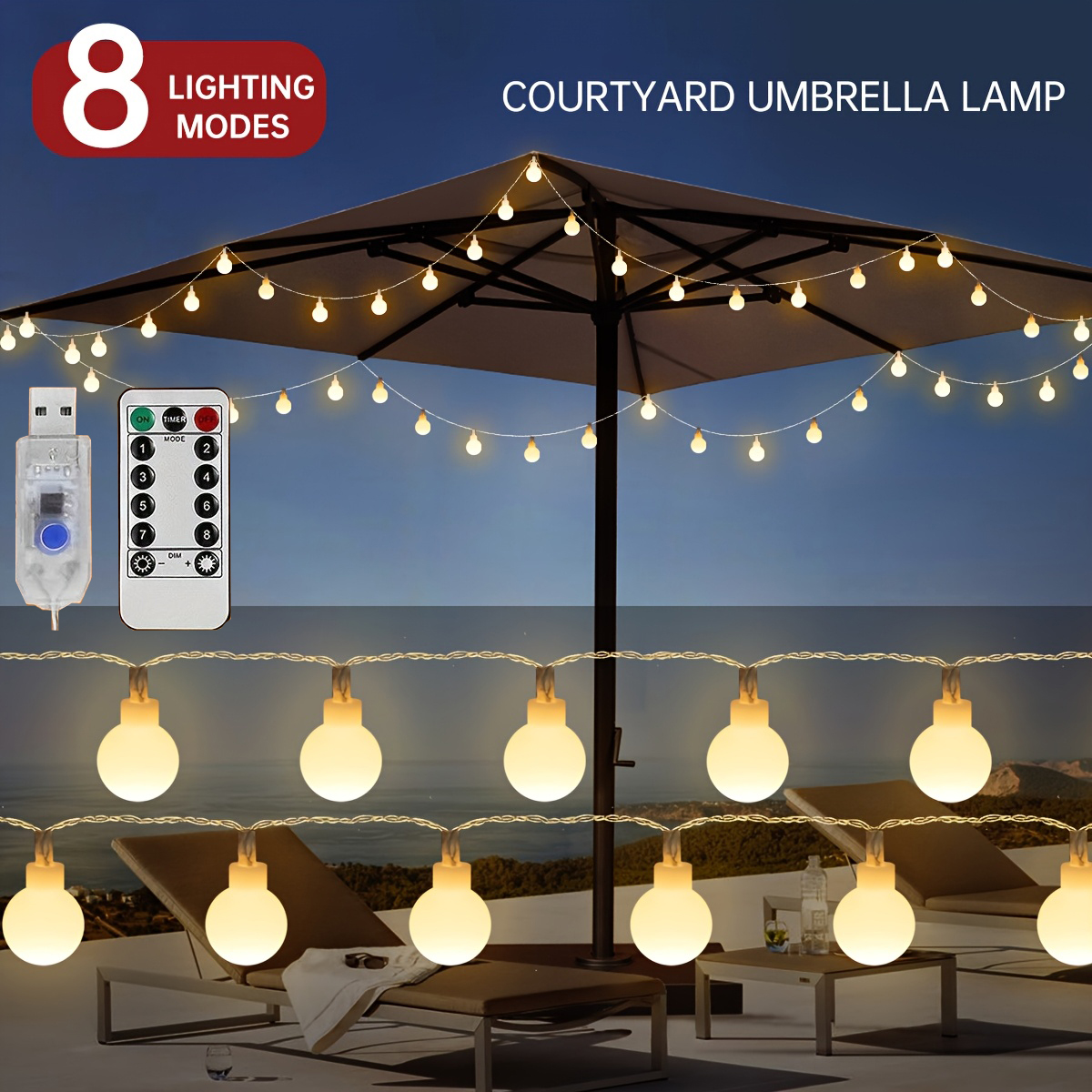 USB LED Ball String Lights 6M  - огляд і ціна Led Fairy String Lights