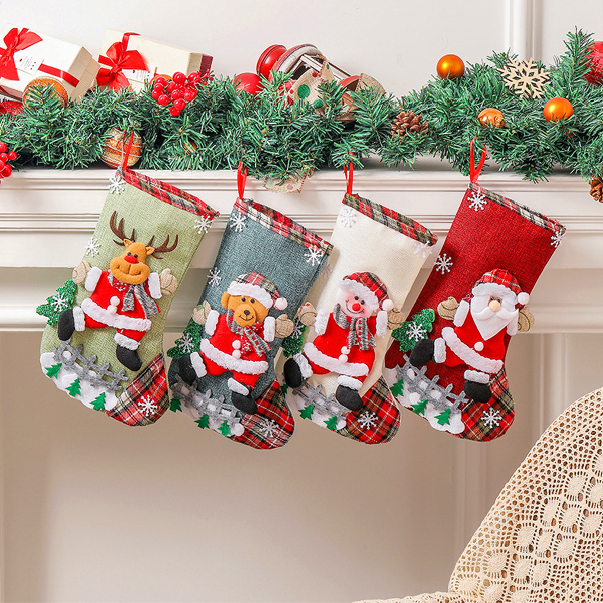 Christmas Stockings Cute Large - огляд і ціна Christmas Stocking Hanging