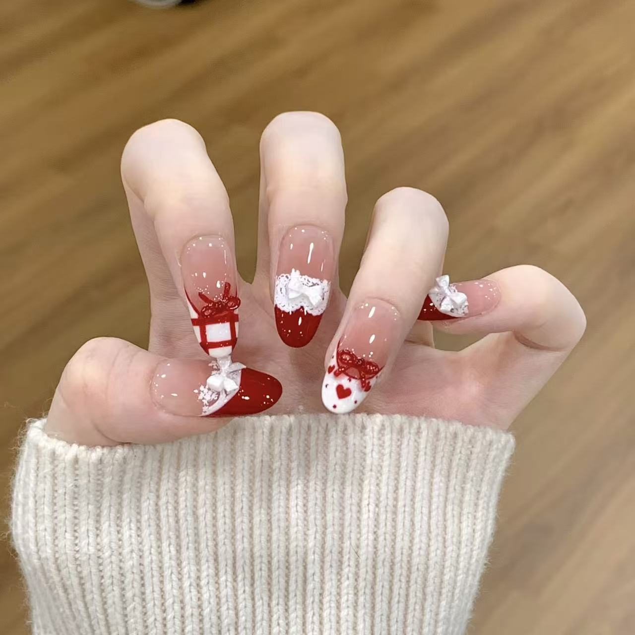 10pcs Handmade Press on Nails  - огляд і ціна Christmas Throw Blanket