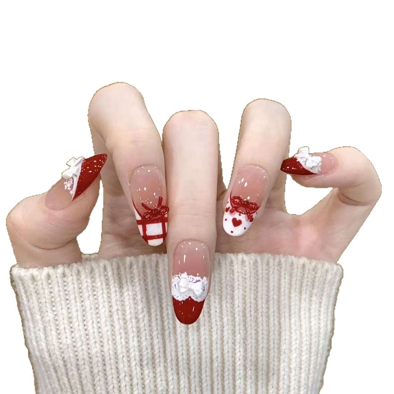 10pcs Handmade Press on Nails  - огляд і ціна Christmas Throw Blanket