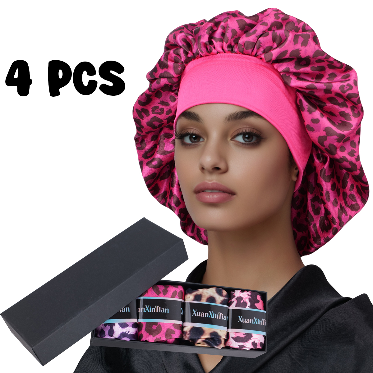 4PCS Mystery Hair Bonnet Gift  - огляд і ціна Gift Box Wrap Set