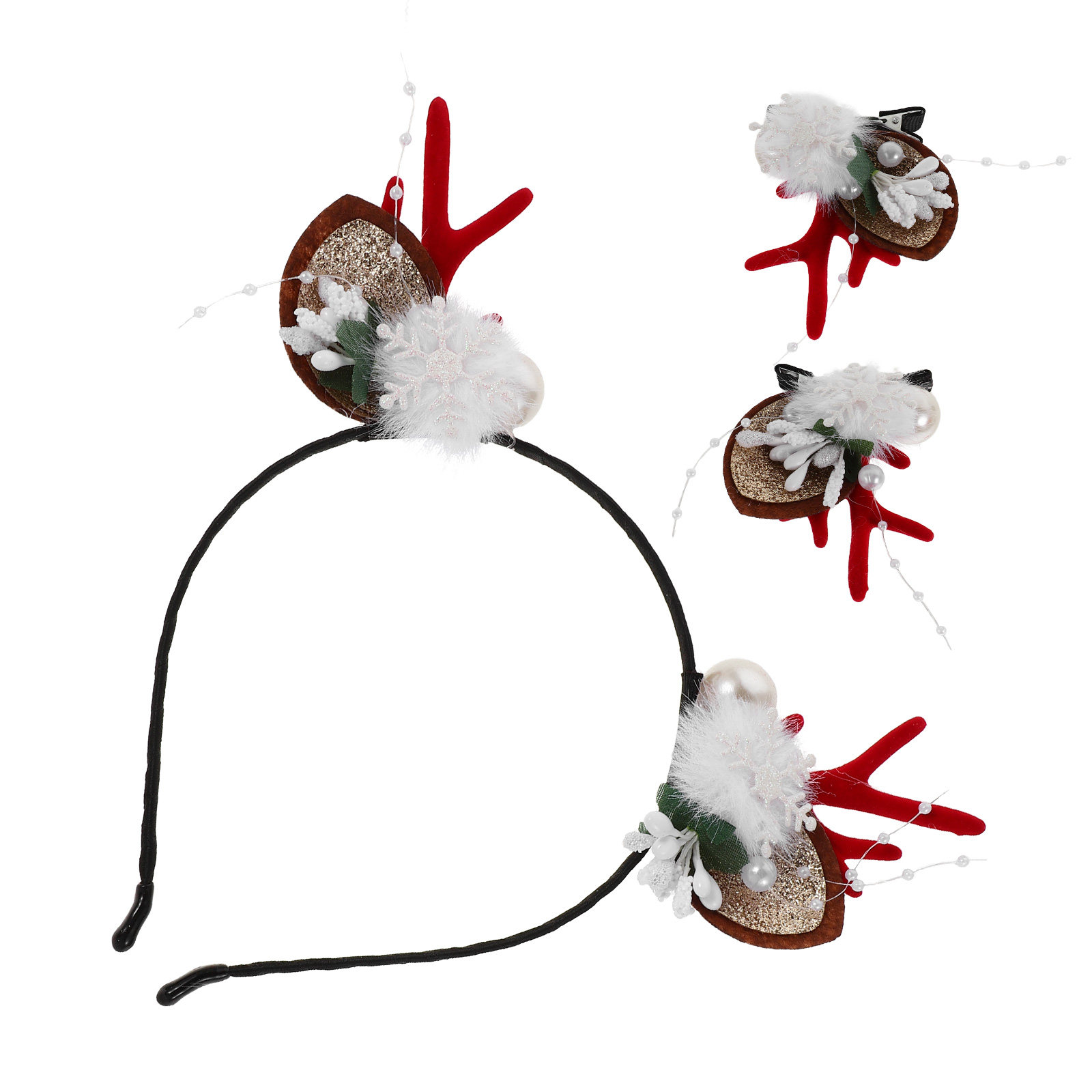 4Pcs Festive Reindeer Antlers  - огляд і ціна Reindeer Antlers Headband