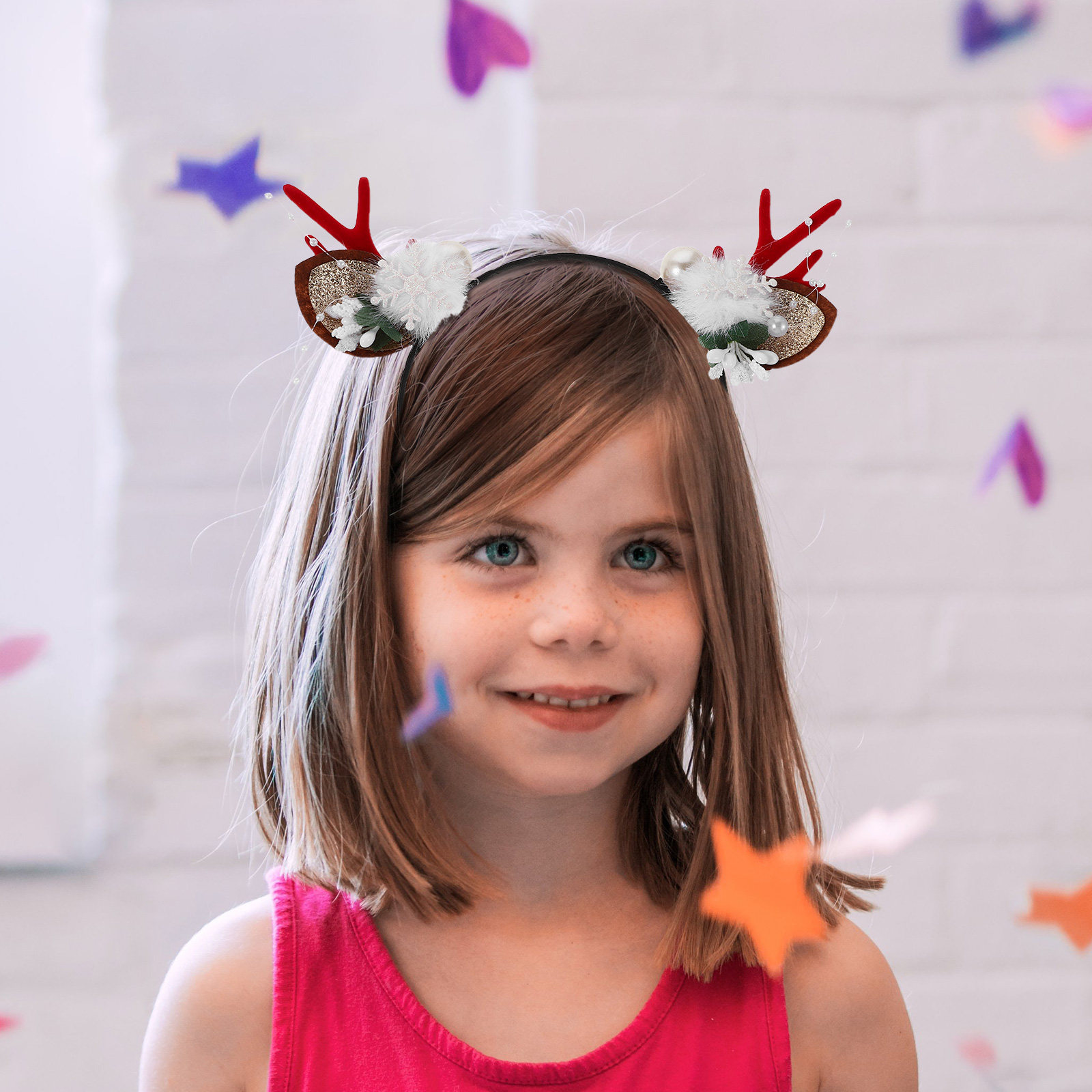 4Pcs Festive Reindeer Antlers  - огляд і ціна Reindeer Antlers Headband