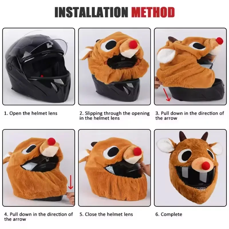 Motorcycle Cartoon Plush Helme - огляд і ціна Santa Hat Plush