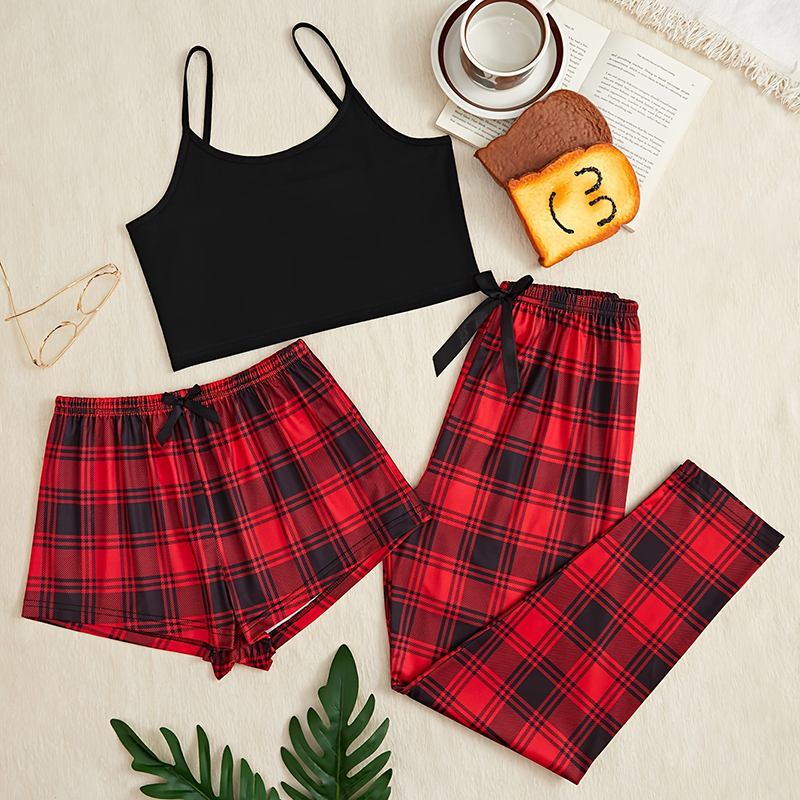 3Pcs Women's Pajama Set Camiso - огляд і ціна Christmas Throw Blanket