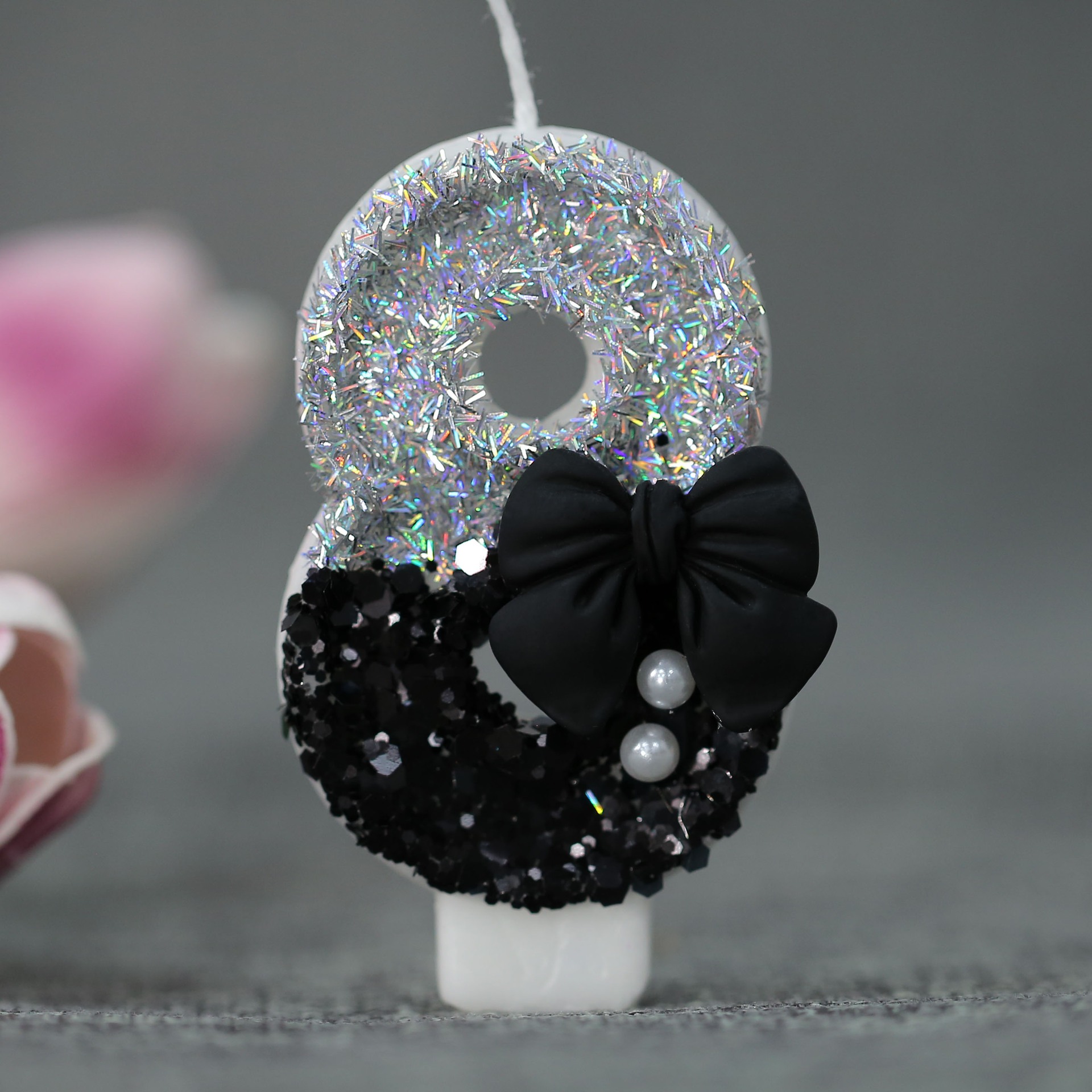 Midnight Bow & Pearl 0-9 Numbe - огляд і ціна Holiday Candle Set