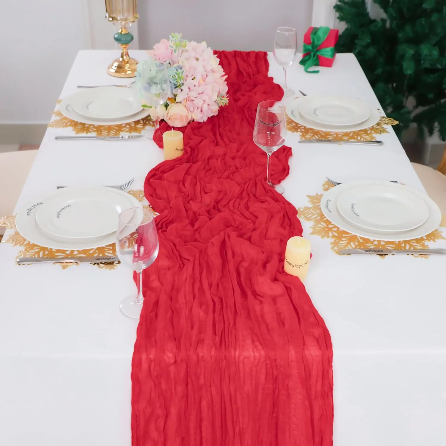 Valentine Red Long Table Runne - огляд і ціна Christmas Table Runner